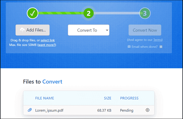 PDF-Dokumente zu Publisher-Dateien konvertieren - Zamzar