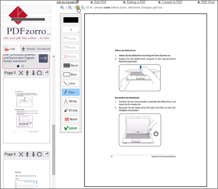 Chrome Erweiterungen zur PDF-Bearbeitung - PDFzorro Chrome Extension