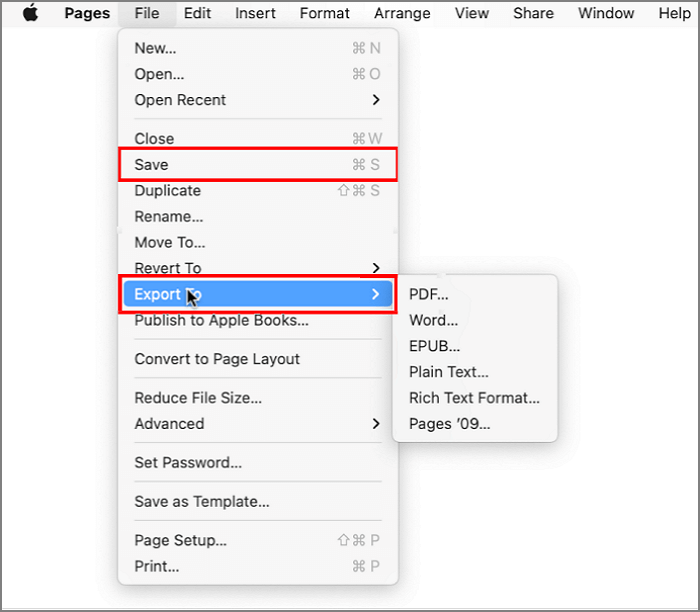 Bearbeitete PDF-Datei speichern