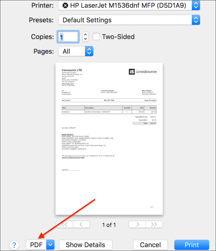PDF-Datei aus vorhandenen Dokumenten auf Mac erstellen