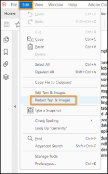 Text in Adobe Acrobat Pro DC durchstreichen - Text & Bilder redigieren