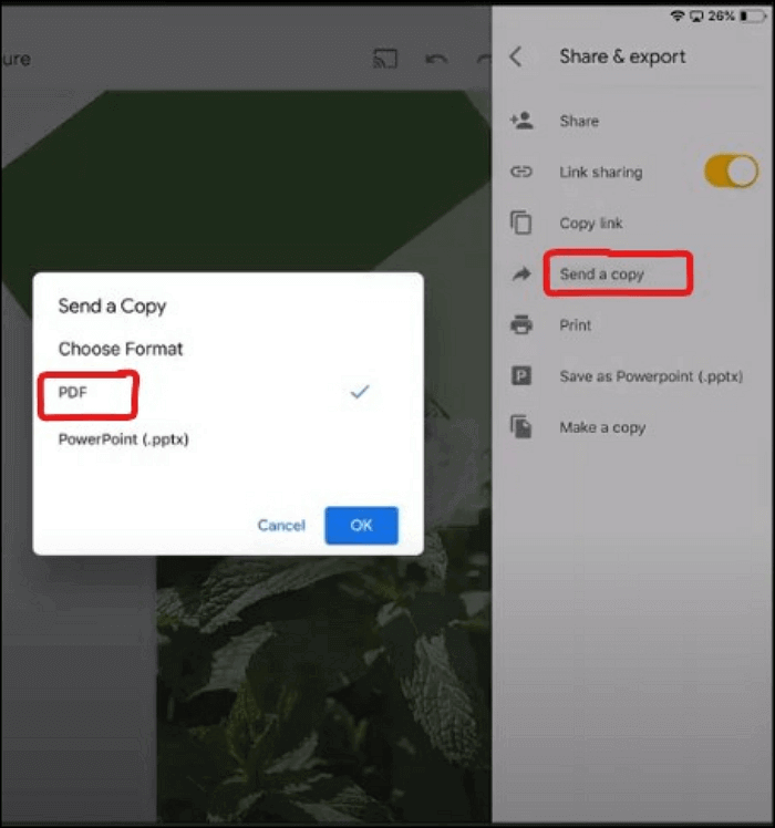Google Slides als PDF speichern