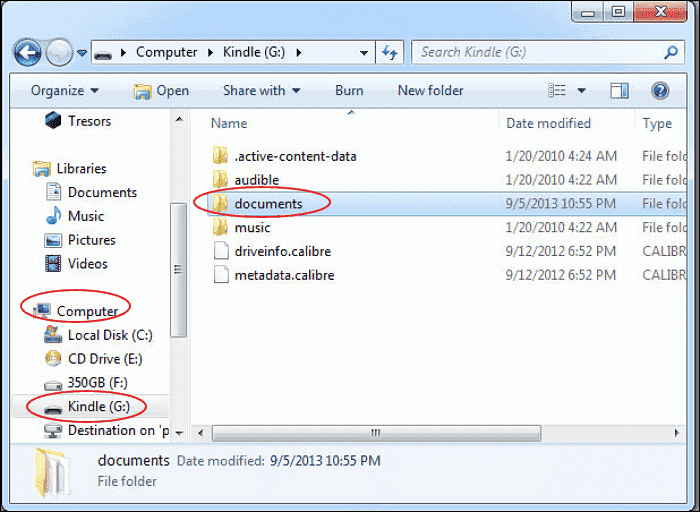 Eine PDF-Datei auf Kindle kopieren