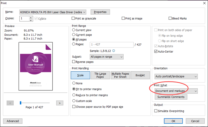 Mit Foxit Reader drucken