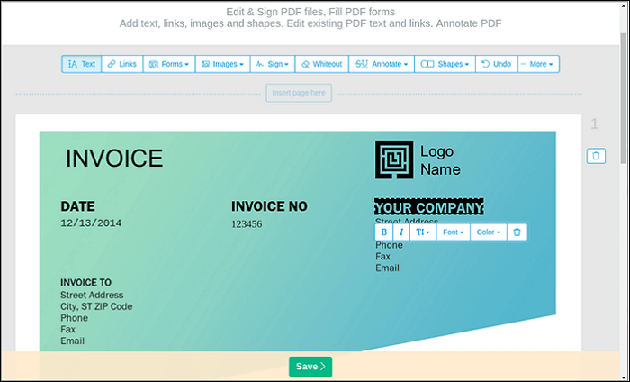 PDF-Editor ohne Wasserzeichen - Sejda PDF