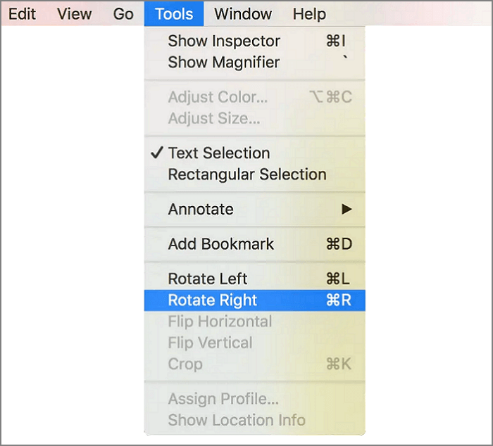 Die Ausrichtung auswählen