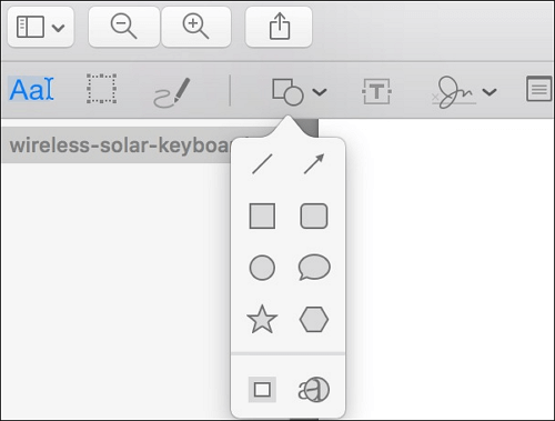 Einfügen von Formen in PDF mit Preview - Schritt 2