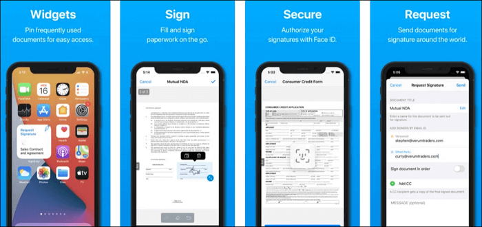 Signatur in PDFs auf iPhone zeichnet
