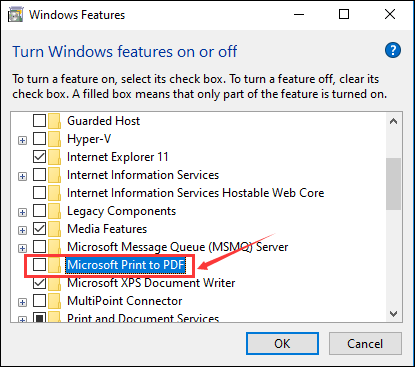 Microsoft Print to PDF deaktivieren