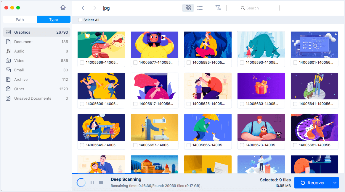 EaseUS Data Recovery Wizard for Mac Screenshot